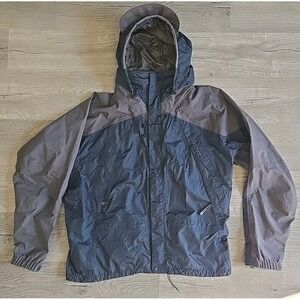 Marmot Jacket Mens XL Blue Gray Waterproof Hooded Ski Snowboard